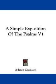 Cover of: A Simple Exposition Of The Psalms V1