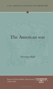 Cover of: The American war by Newman Hall