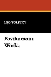 Cover of: Posthumous Works