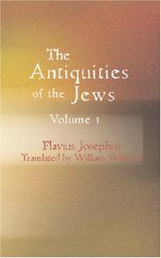 Cover of: The Antiquities of the Jews Volume 1