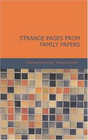 Cover of: Strange Pages from Family Papers