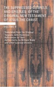 Cover of: The Suppressed Gospels and Epistles of the original New Testament of Jesus the Christ Volume 9: Hermas