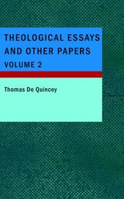 Cover of: Theological Essays and Other Papers; Volume 2