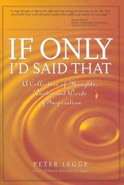 Cover of: If Only I'd Said That