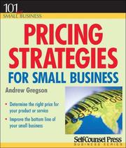Cover of: Pricing Strategies for Small Business (Numbers 101 for Small Business) by Andrew Gregson