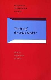 Cover of: The End of the 'Asian Model'? (Advances in Organization Studies)