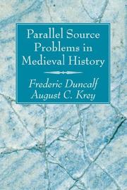 Cover of: Parallel Source Problems in Medieval History