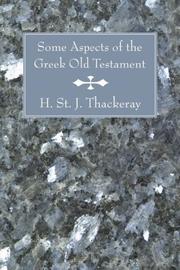 Cover of: Some Aspects of the Greek Old Testament
