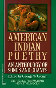 Cover of: American Indian poetry: an anthology of songs and chants