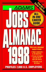 Cover of: Adams Jobs Almanac 1998 (Adams Jobs Almanac)