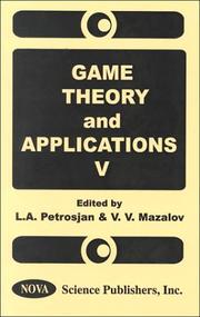Cover of: Game Theory and Applications V (Game Theory & Applications)