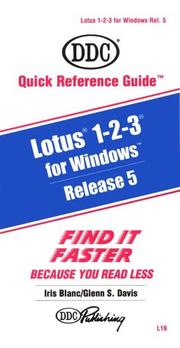Cover of: Quick Reference Guide for Lotus 123 Release 5 for Windows