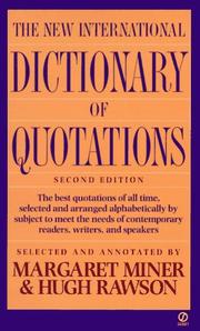 Cover of: The New International Dictionary of Quotations: Second Edition