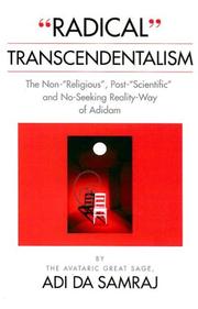Cover of: Radical  Transcendentalism