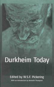 Cover of: Durkheim Today
