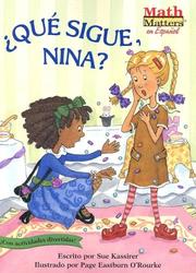 Cover of: Que Sigue, Nina?/What's Next, Nina? (Math Matters En Espanol)