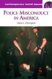 Cover of: Police Misconduct in America: A Reference Handbook