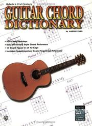 Cover of: Belwin's 21st Century Guitar Chord Dictionary by Aaron Stang