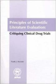 Principles of Scientific Literature Evaluation by Frank J. Ascione