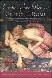 Erotic love poems of Greece and Rome by Stephen Bertman
