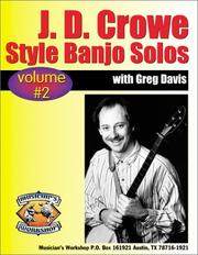 Cover of: J.D. Crowe Bluegrass Scruggs Style Banjo Solos #2