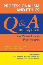 Cover of: Professionalism and Ethics: A Q & A Self- Study Guide for Mental Health Professionals