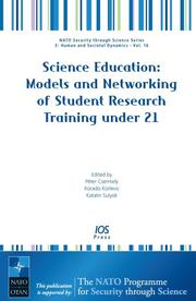 Science education: models and networking of student research training under 21