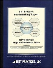 Cover of: Developing High-Performance Teams (Best Practices Benchmarking Report)