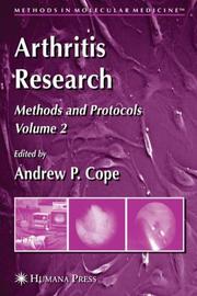 Cover of: Arthritis Research: Volume 2: Methods and Protocols (Methods in Molecular Medicine)