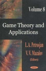 Cover of: Game Theory and Applications