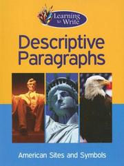 Cover of: Descriptive Paragraphs (Learning to Write)