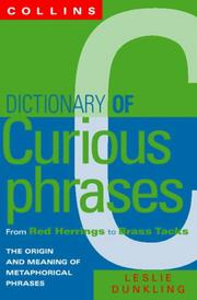 Cover of: Dictionary of Curious Phrases