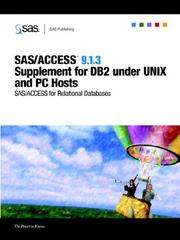 Cover of: Sas/access 9.1.3 Supplement for DB2 Under Unix And PC Hosts: Sas/access for Relational Databases