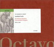 Cover of: De Historia Stirpium Commentarii Insignes