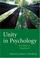 Cover of: Unity in Psychology