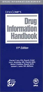Cover of: Drug Information Handbook