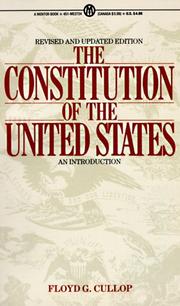 Cover of: The Constitution of the United States by Floyd G. Cullop