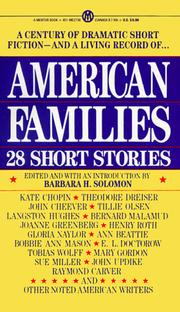 Cover of: American families: 28 short stories