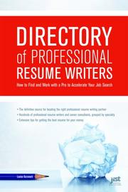 Cover of: Directory of Professional Resume Writers: How to Find and Work With a Pro to Accelerate Your Job
