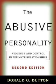 The Abusive Personality by Donald G. Dutton