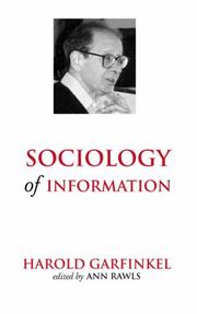 Cover of: Sociology of Information