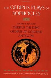 Cover of: The Oedipus Plays of Sophocles by Sophocles