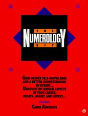 Cover of: The numerology kit
