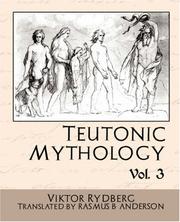 Cover of: Teutonic Mythology Vol 3 by Viktor Rydberg