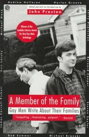 Cover of: A Member of the family by edited and with an introduction by John Preston.