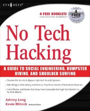 Cover of: No Tech Hacking: A Guide to Social Engineering, Dumpster Diving, and Shoulder Surfing