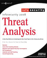 Cover of: InfoSecurity 2008 Threat Analysis
