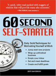 Cover of: 60 Second Self-Starter by Jeff Davidson