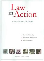 Cover of: Law in Action: A Socio-Legal Reader (University Casebook)