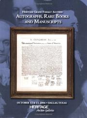 Cover of: Heritage Grand Format Auction of Autographs, Rare Books and Manuscripts #629 by Various